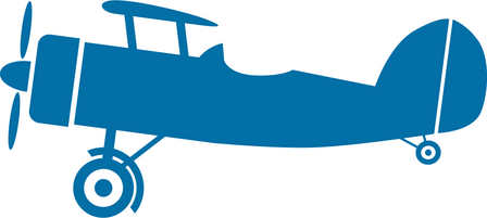 Muursticker vliegtuig blauw | Muur &amp; Stickers